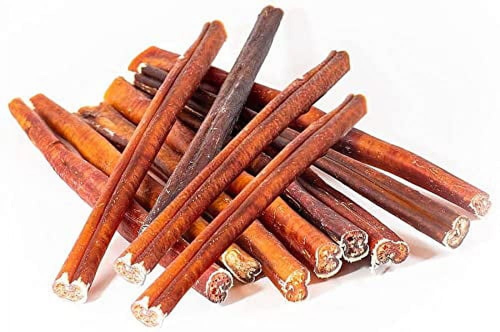 HotSpot Pets All Natural Bully Sticks (12 Inch - 12 Pack) - Premium Long Lasting Bully Sticks for Large Dogs Aggressive Chewers - 100% Beef Chew Single Ingredient Dog Treat