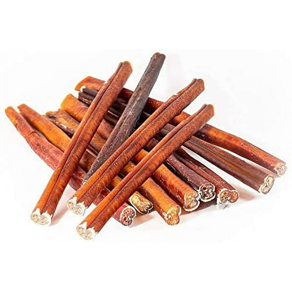HotSpot Pets All Natural Bully Sticks 12 Inch - 6 Pack, Premium Long Lasting Chews for Large Dogs, 100% Beef