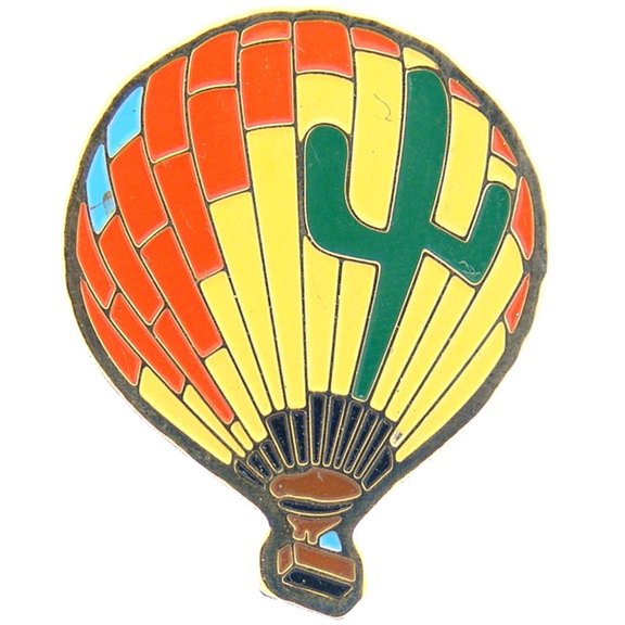 Eagle Emblems P63379 Pin - Hot Air, Cactus - 1.125 in.