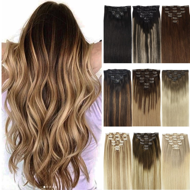 Hotbanana Clip in Hair Extensions Dark Brown Real Remy Human  display picture 2