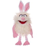 Playful Minds   Living Puppets Furball White Bunny Rabbit Hand Puppet   14 Inch Plush Puppet for Kids, Soft Interactive Toy for Storytelling & Imaginative Play