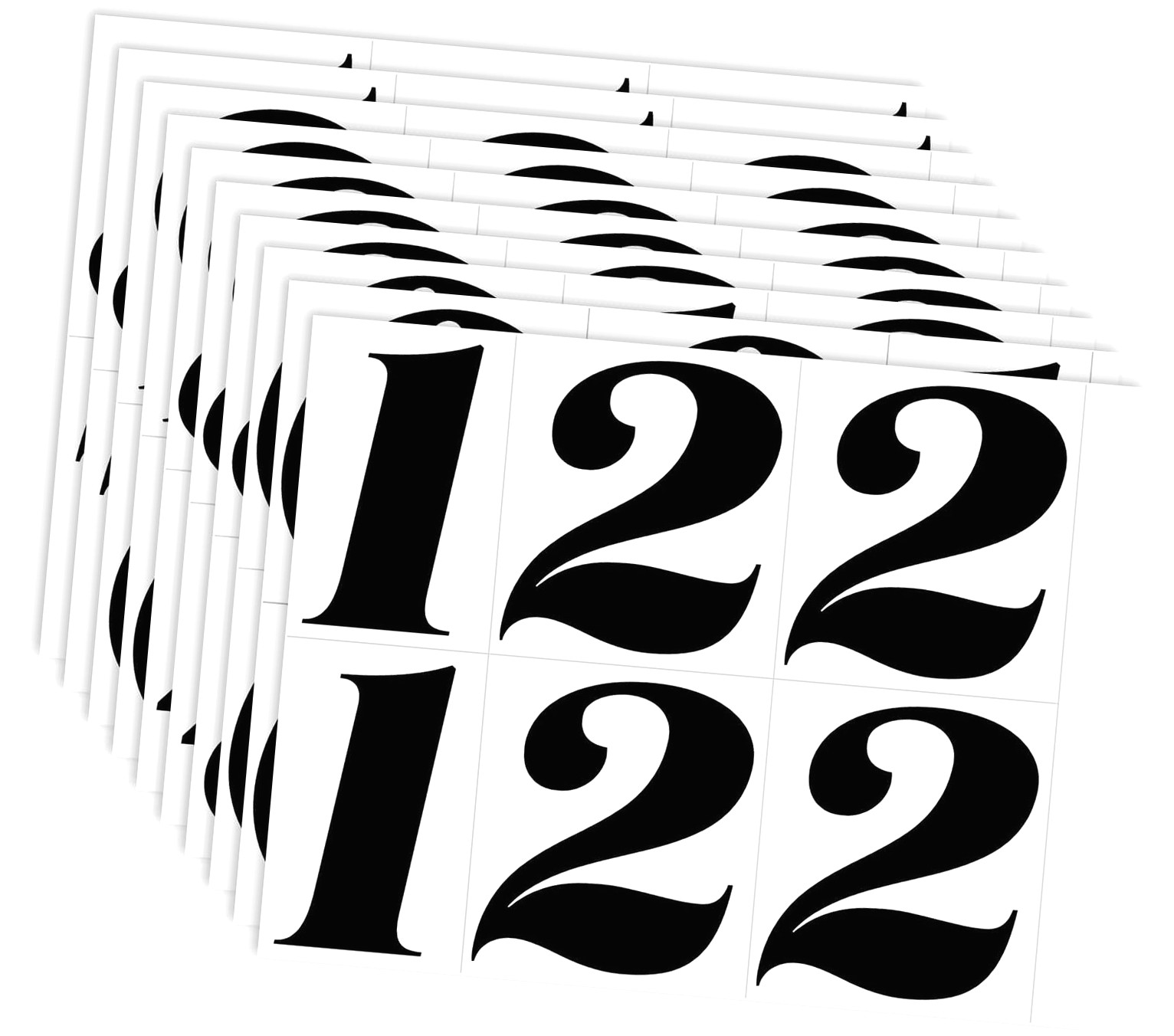 Hotbar 2 Inch House Numbers for Mailbox, Vinyl Numbers Sticker, 60 Pcs ...