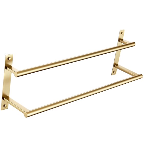 Hotbar 20 Inch Bathroom Racks Double Holder Hanger Wall Mount Steel ...