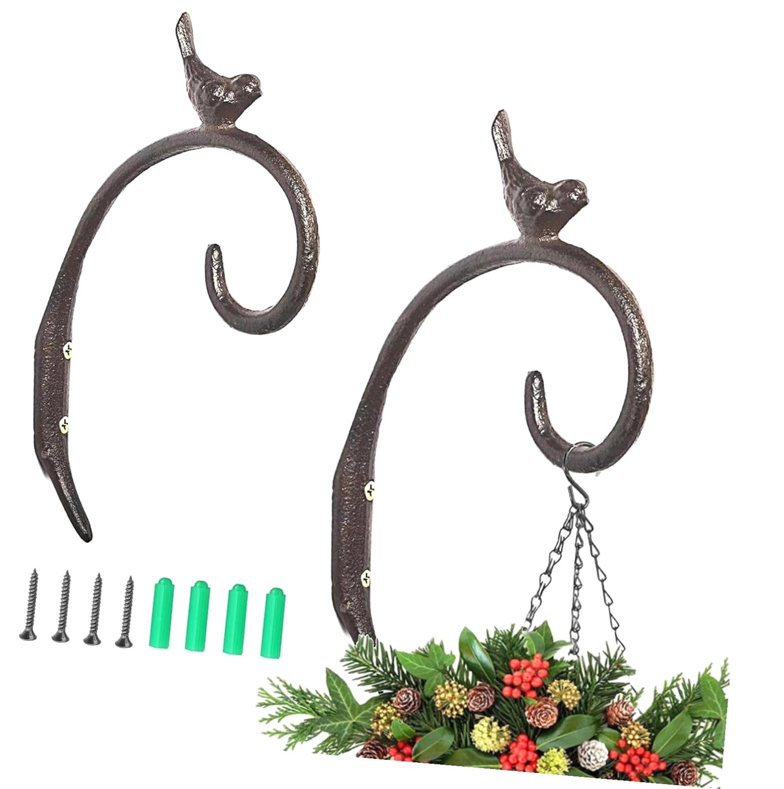 Hotbar 2Pcs Cast Iron Wall Hanging Plant Bracket,Bird Wall Metal Plant ...