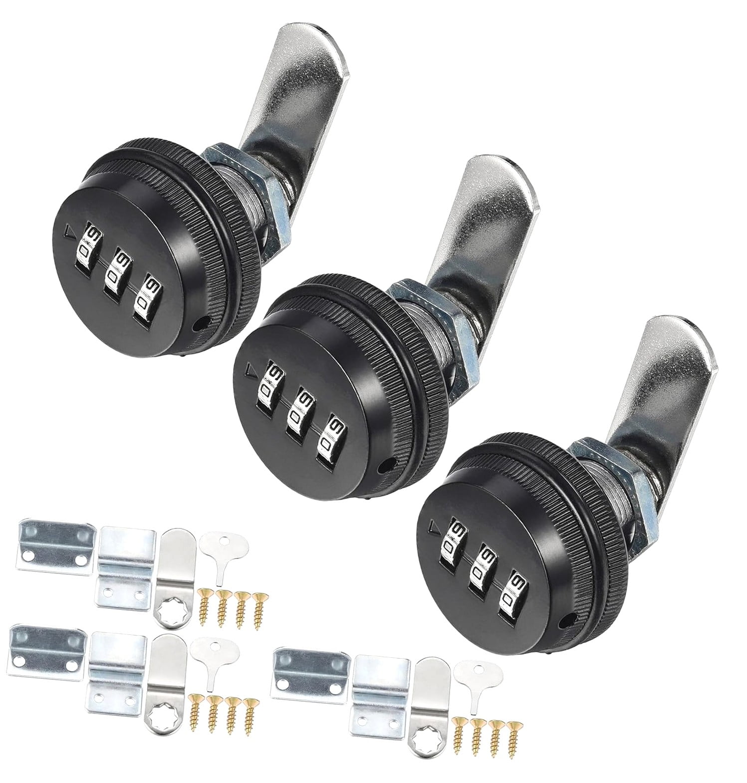 Hotbar 3 Pack Combination Cabinet Cam Lock Password Coded Lock with 3/4 ...