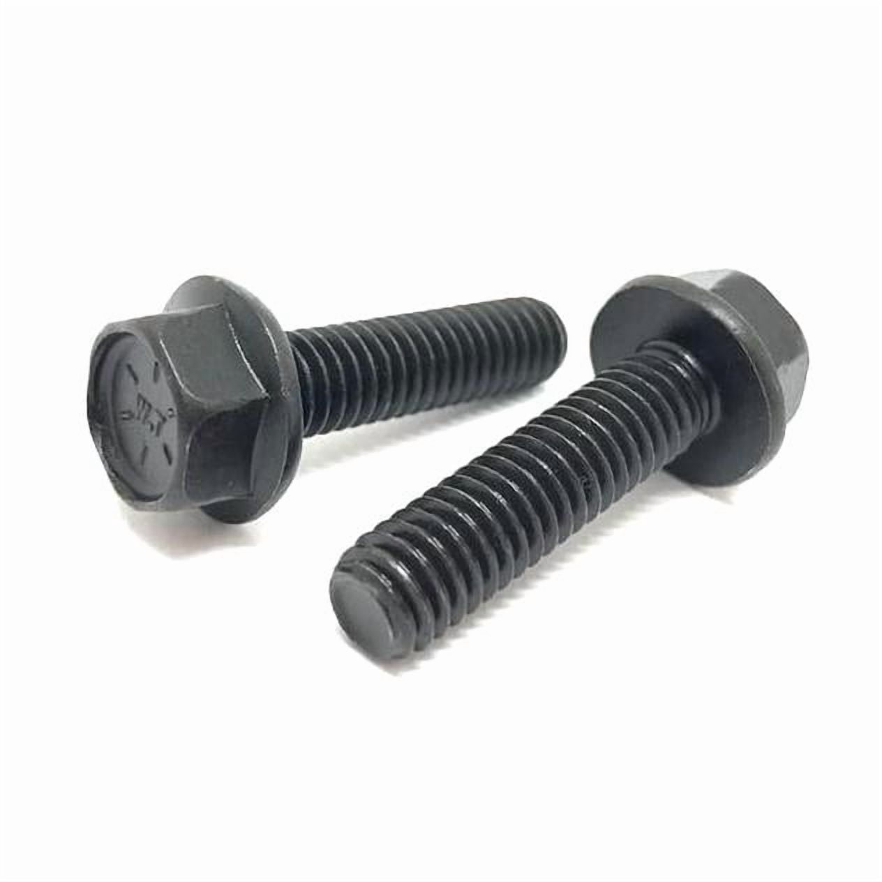 Schrauben Schwarz Flachkopf 25) 3/8-16x1 Klasse 8 Sechskantkopf Flansch/Rahmenbolzen/Kappe Flanschschrauben 3/8-16x1