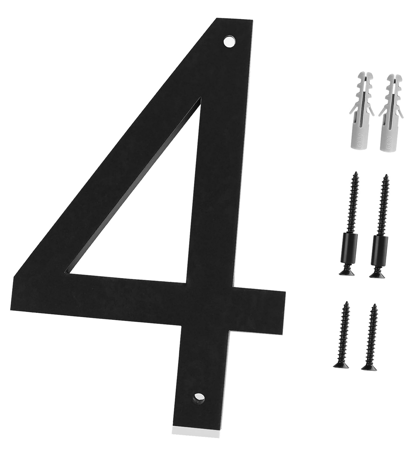 Hotbar 8 Inch Exterior Address Number 4 Flush or Surface Mount ...