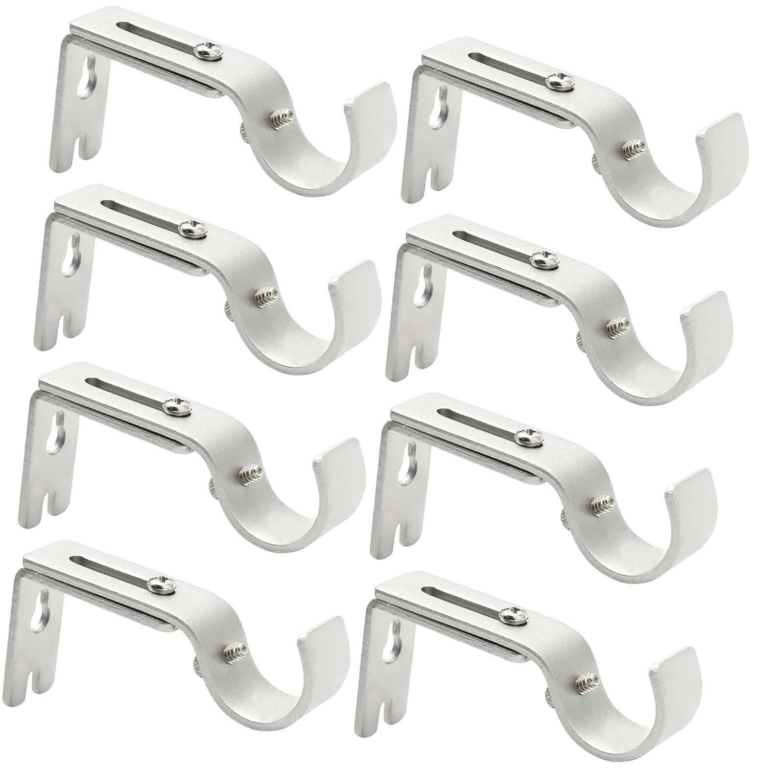 Window Rod Bracket Hotbar 8 Pcs Curtain Rod Brackets, 3/4 to 1 Inch Diameter Holders, Wall ...