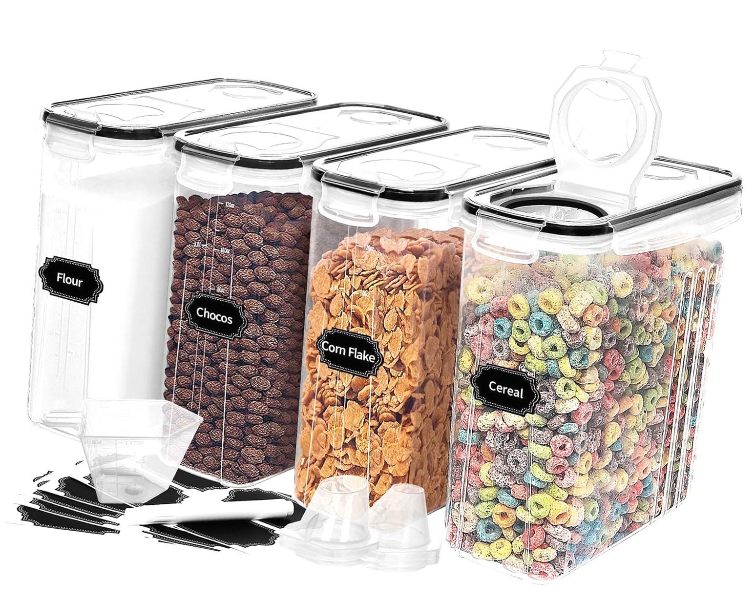 Hotbar Cereal Containers Storage [4L/135.2 oz], Airtight Containers ...