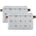 Hotbar Cute Moon Stars Storage Basket Bin, Large Cube Storage Box