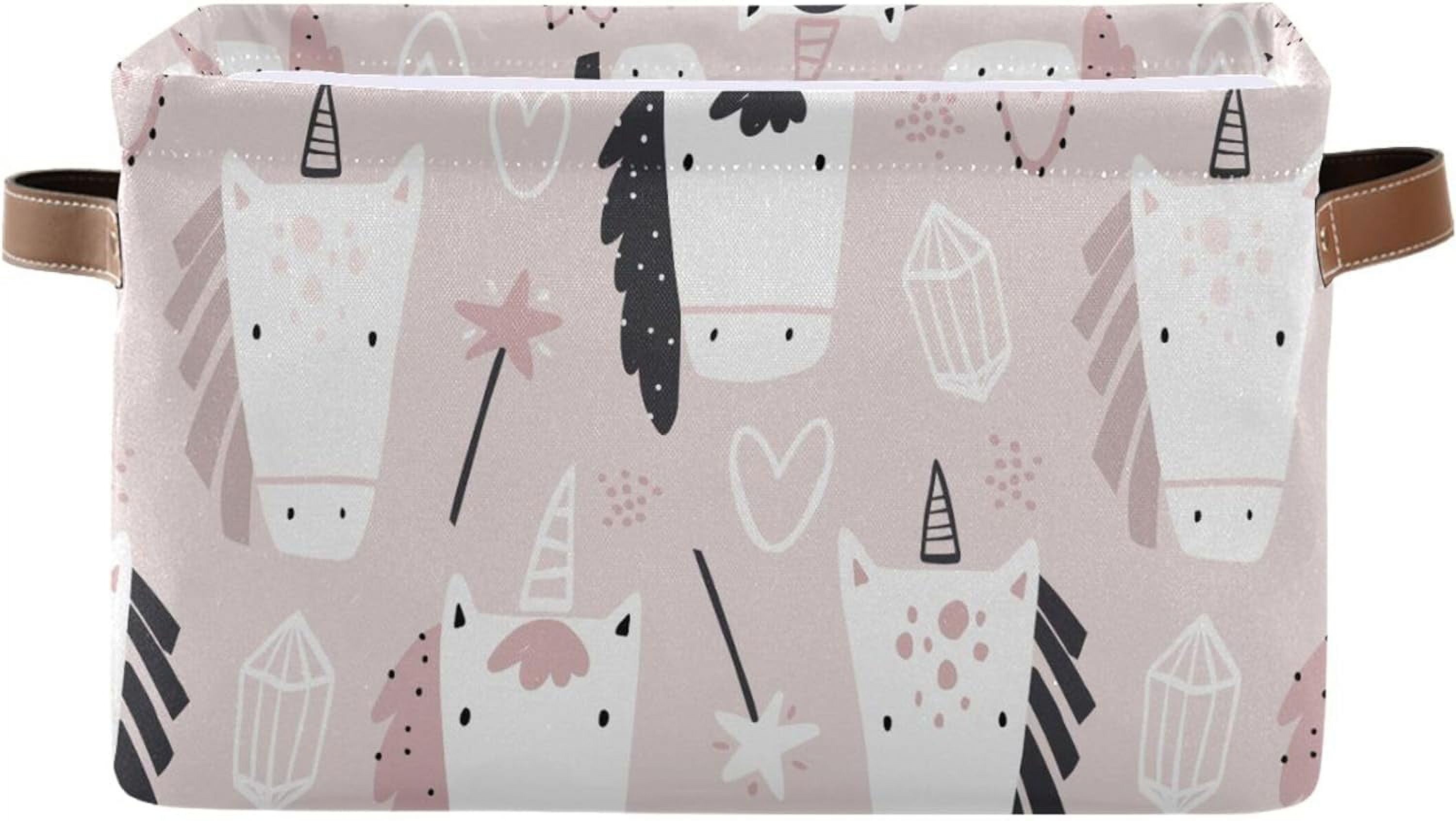 Hotbar Cute Unicorns Storage Cubes Organizer with Handles, Foldable