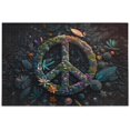 Hotbar Flower Peace Symbol Jigsaw Puzzle, 1000 Pieces Paper Wood