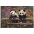 Hotbar Jigsaw Puzzle 500 Pieces Pandas Fence Picture for Adults, Zigsaw