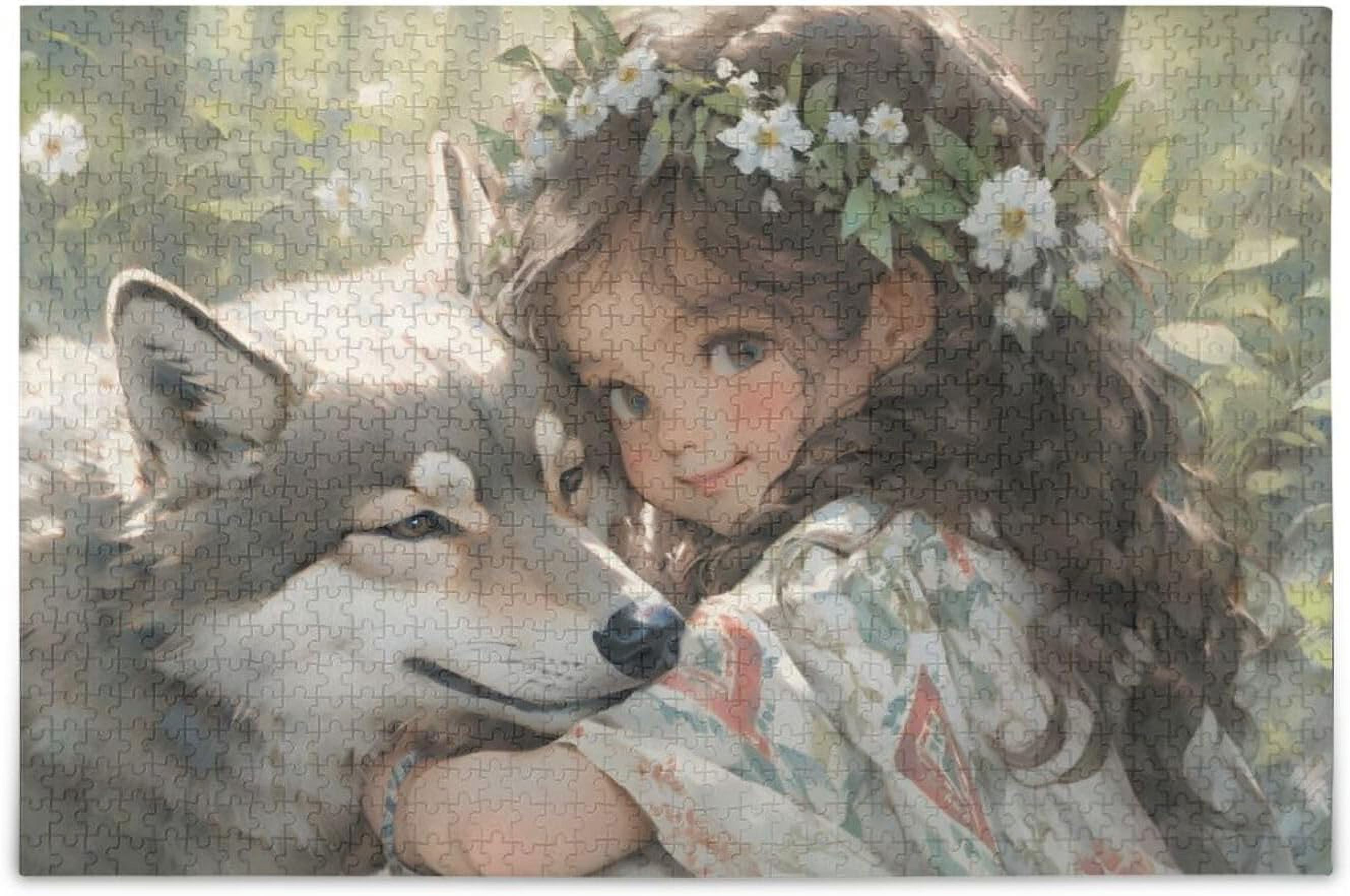 Hotbar Jigsaw Puzzle 500 PiecesYoung and Wolf for Adults, Zigsaw with