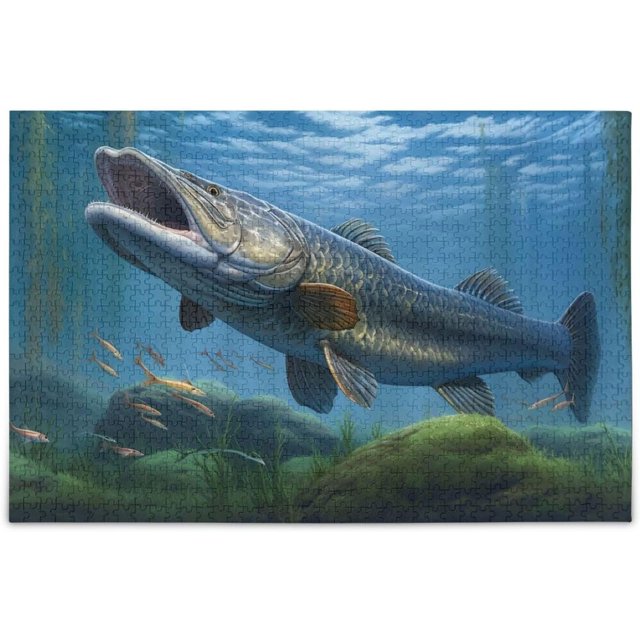 Hotbar Jigsaw Puzzle Big Fish in River Theme 500 Pieces, Zigsaw Puzzles