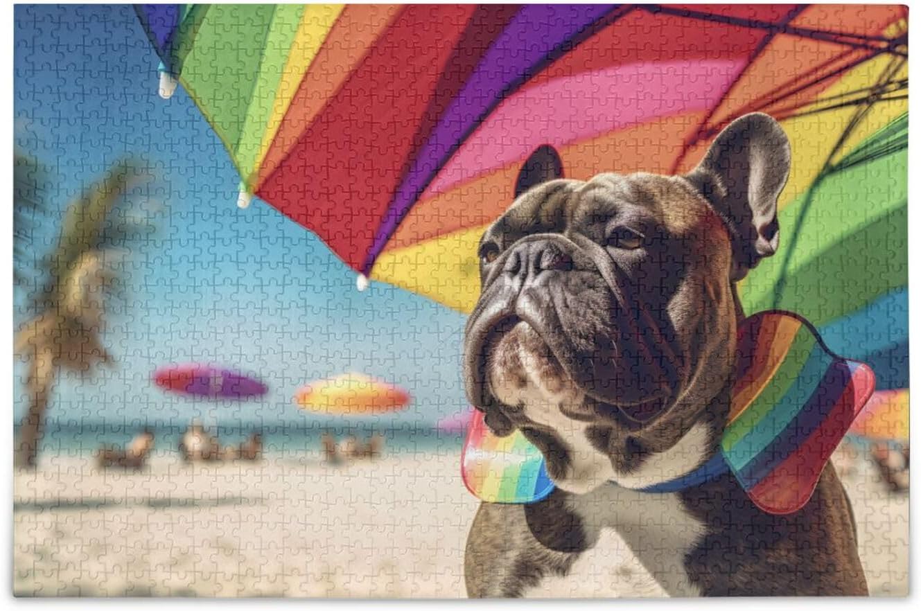 Hotbar Jigsaw Puzzle Dog Beach Theme 500 Pieces, Zigsaw Puzzles with