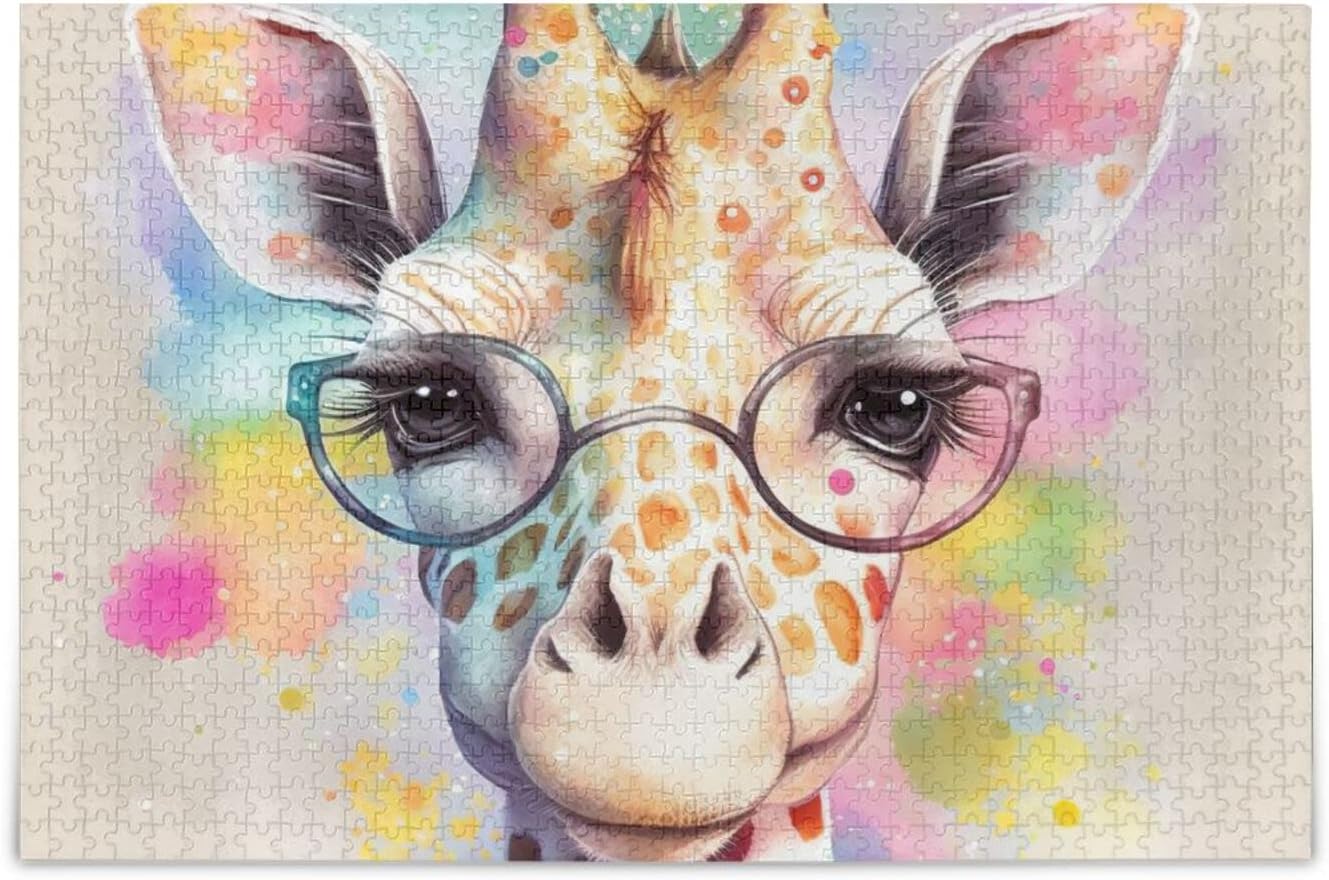 Hotbar Jigsaw Puzzle (Lovely Giraffe Portrait), Paper Wood Composite