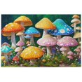 Hotbar Painting Beautiful Mushrooms Jigsaw Puzzle, Paper Wood Composite