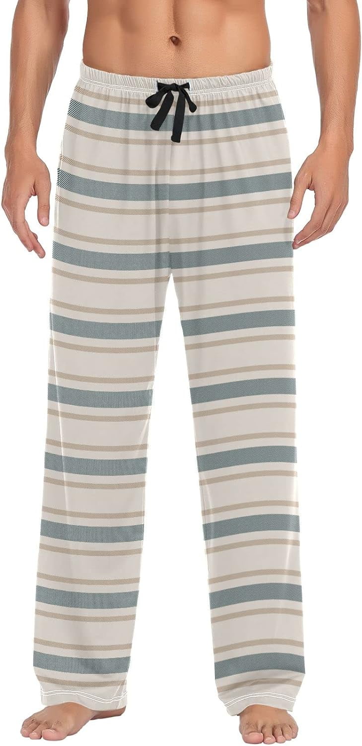 Hotbar Plain Vertical Stripes Pajama Pants for Men, Comfortable Mens ...