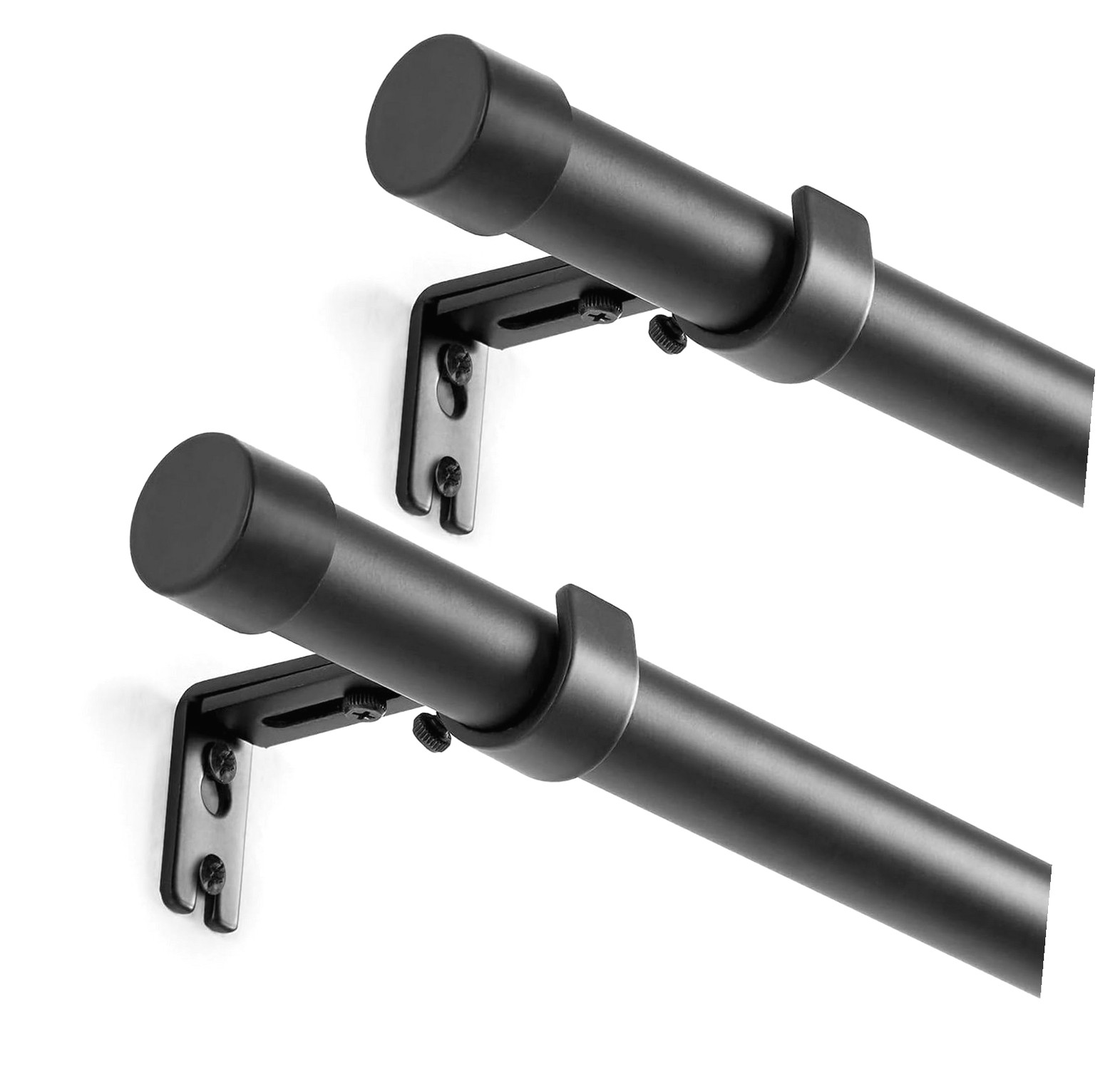 Metal Rods Window Hotbar Set of 2 Curtain Rod 16-94.4 Inch Metal Window Rods Bedroom ...