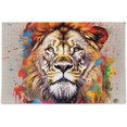 Hotbar Splatter Lion Jigsaw Puzzle, 1000 Pieces Paper Wood Composite