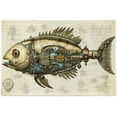 Hotbar Steampunk Fish Jigsaw Puzzle 500 Pieces, Zigsaw Puzzles with
