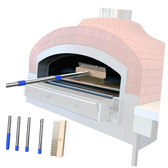 Hotbar Vicogrip Pizza Oven Tool, 41" Steel Pizza Stone with Scraper, 4-in-1 Adjustable Pizza Oven Accessory with Extended Handle, Grill , Grill Cleaning for Commercial, , BBQ