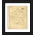 thumbnail image 1 of Hotchkiss 26x31 Black Ornate Wood Framed with Double Matting Museum Art Print Titled - Sussex County Virginia - Hotchkiss 1867, 1 of 4