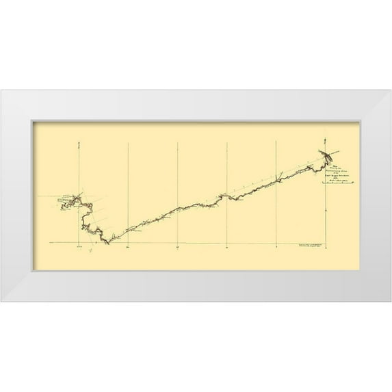 Hotchkiss 32x17 White Modern Wood Framed Museum Art Print Titled - East River Railroad - Hotchkiss 1881