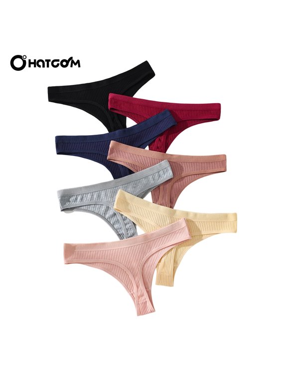 fashion solid color black women's thong, low waist exposed navel underwear for women, sexy seamless versatile underwear