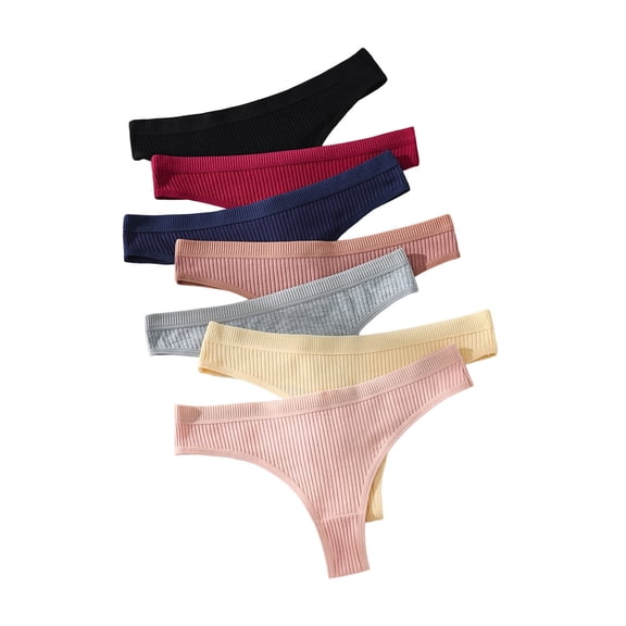 Hotcom fashion solid color black women's thong, low waist exposed navel underwear for women, sexy seamless versatile underwear