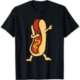 thumbnail image 1 of Hotdog Dabbing Funny Hot Dog T-Shirt, 1 of 4