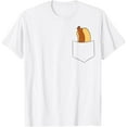 thumbnail image 1 of Hotdog In A Pocket Love Hotdog Pocket Hot Dog T-Shirt Tops Tee, 1 of 4