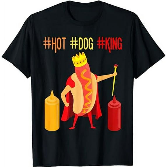 Hotdog King BBQ Shirt Hotdog Lover Team Hotdog For Men Women T-Shirt