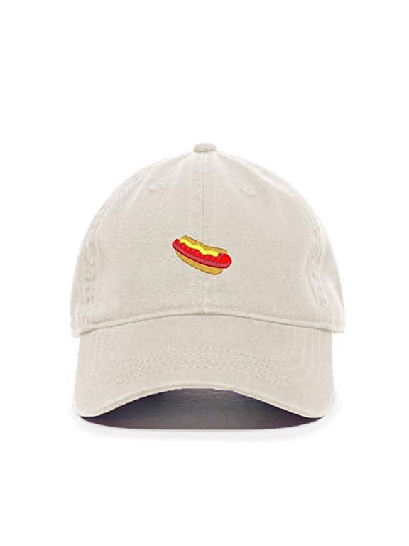Hotdog Sandwich Baseball Cap Embroidered Cotton Adjustable Dad Hat