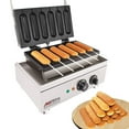 thumbnail image 1 of Hotdog Waffle Maker | Waffle Dog Maker Machine | Commercial Stainless Steel Corn Dog Maker | 6 Pcs Plain Dog Waffles, 1 of 7
