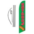 thumbnail image 1 of Hotdogs Advertising Feather Banner Swooper Flag Sign with Flag Pole Kit and Ground Stake, 1 of 3