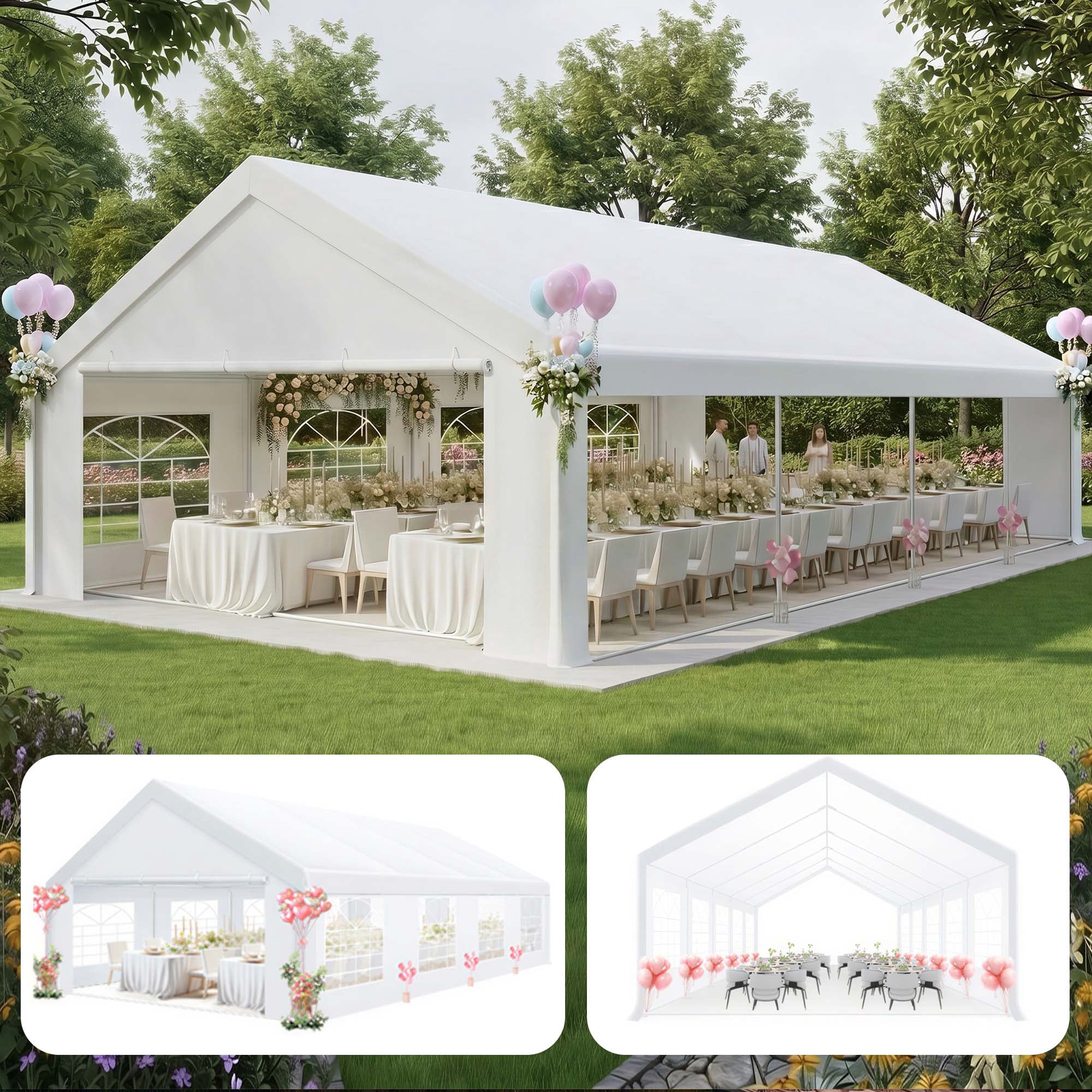 COBIZI 20x30 Party Tent Heavy Duty, Large Outdoor Wedding Tents