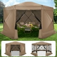 Hoteel 15x15 Camping Gazebo Tent 8 Sided Popup Canopy Screen Tent with