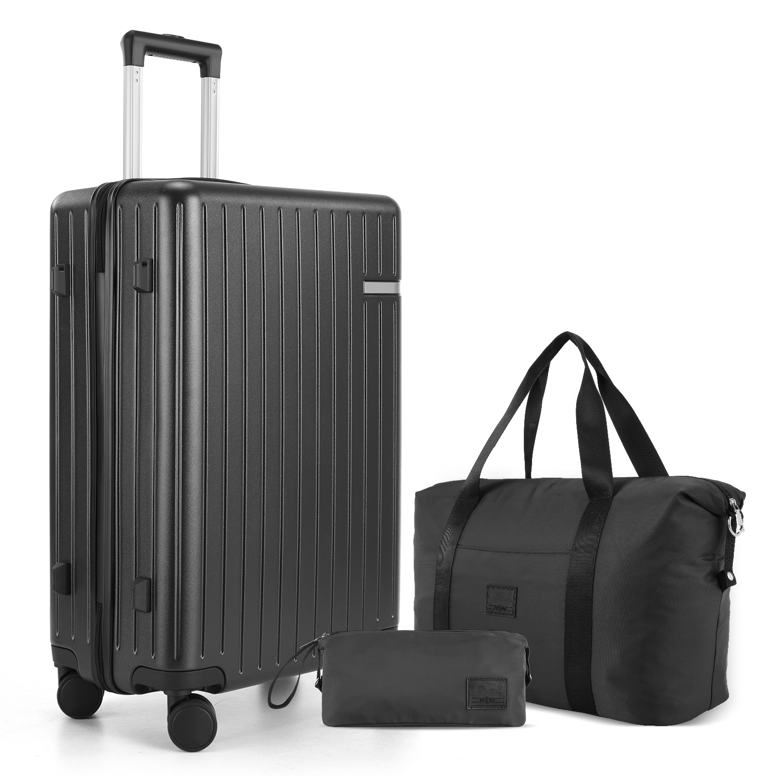 HOTEEL Carry On Luggage 3 Piece 20 inch Lightweight Travel Luggage Set, ABS+PC Hardside Suitcase with Duffel Bag and Toiletry Bag