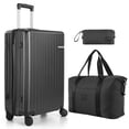 thumbnail image 1 of HOTEEL Carry On Luggage 3 Piece 20 inch Lightweight Travel Luggage Set, ABS+PC Hardside Suitcase with Duffel Bag and Toiletry Bag, 1 of 9