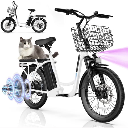SANOPY 500W Electric Scooter for Adults with Seat,20 Mile Range, 20MPH Max Speed,Rear Rack,Commuter E-Bike for Teens and Adults,UL2272 Certified