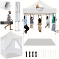 thumbnail image 1 of Hoteel 6.5x6.5ft Pop Up Canopy Tent, Heavy Duty Canopy Easy Set up All Weather Waterproof Outdoor Canopy Tent for Parties, Beach, Garden, Camping with Storage Bag, 3 Adjustable Heights, UPF50+, White, 1 of 11