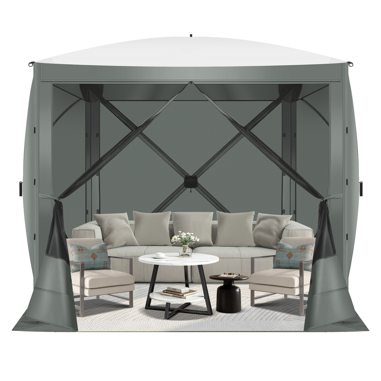 Hoteel 6 x 6 ft PopUp Portable Outdoor Camping Gazebo, Screen Room