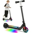 thumbnail image 1 of SANOPY Kids Electric scooter,LED Lighted Wheels and 4 Adjustable Height Handlebars,LED Display&Foldable Widen Anti-Slip Deck Electric Scooter,150W/120W Motor&10 Mph,6 Years and up for Kids Ages 6-14, 1 of 8
