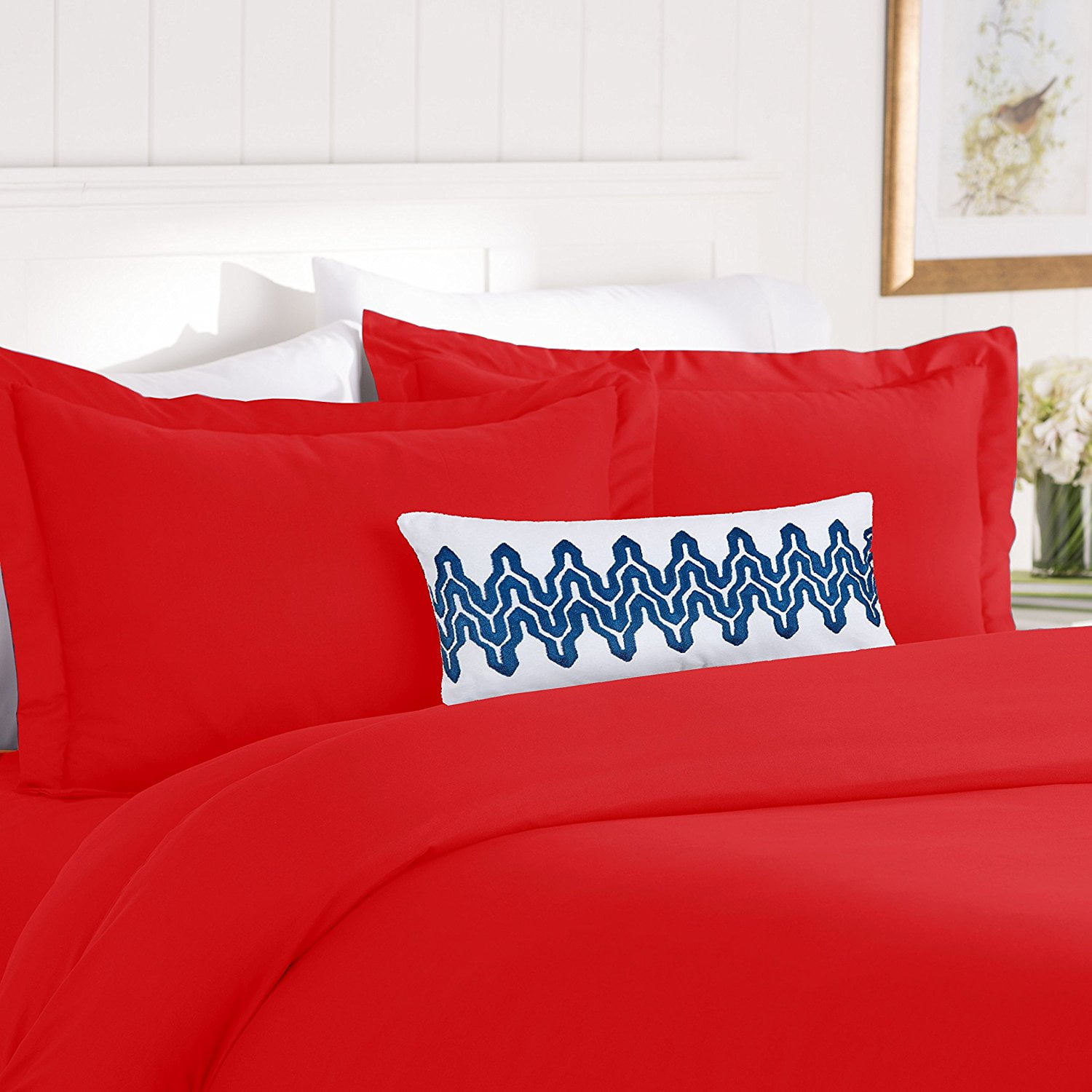 Hotel 2pc Duvet Cover Set 1500 SeriesDouble Brushed Microfiber Twin/Twin XL Red