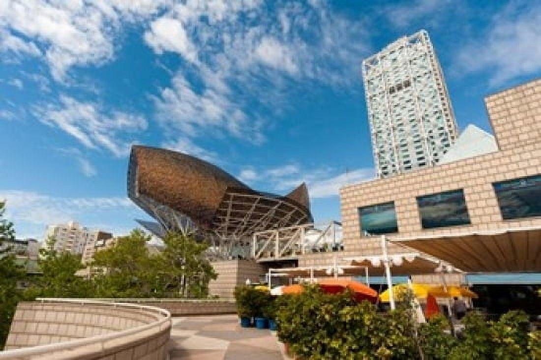Hotel Arts Olympic Harbor Barcelona Spain Canvas Art - Sergio Pitamitz DanitaDelimont (24 x 15)