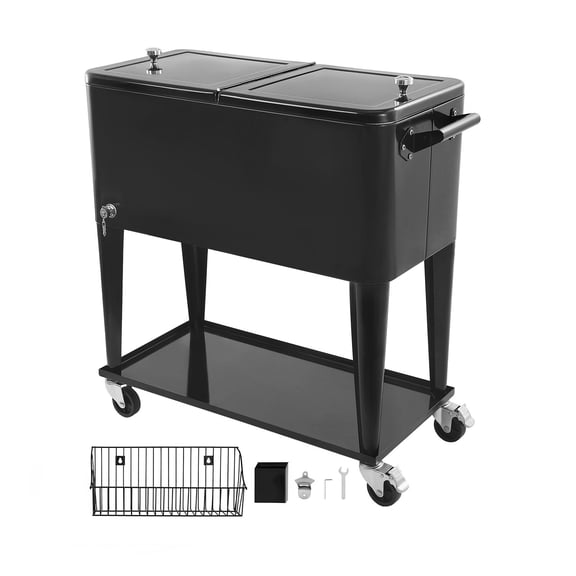 Hotel Bar Mobile Ice Storage Cart