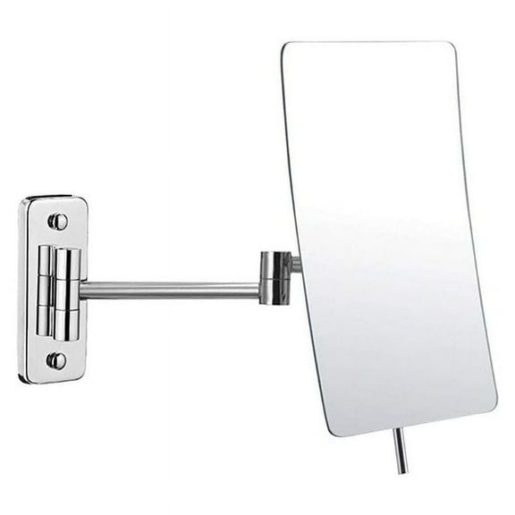 Hotel Bathroom Rotating Telescopic Mirror, Wall Mounted Cosmetic Mirror with 360deg Rotating Adjustable Angle, Stainless Steel Guaranteeing Long Life and Excellent Performance