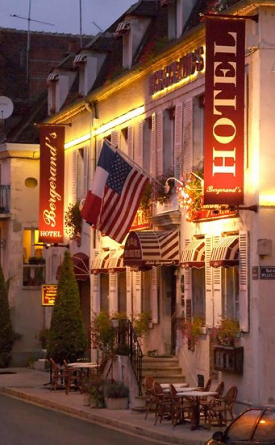 Hotel Bergerands in Village of Chablis Canvas Art - Per Karlsson DanitaDelimont (17 x 27)